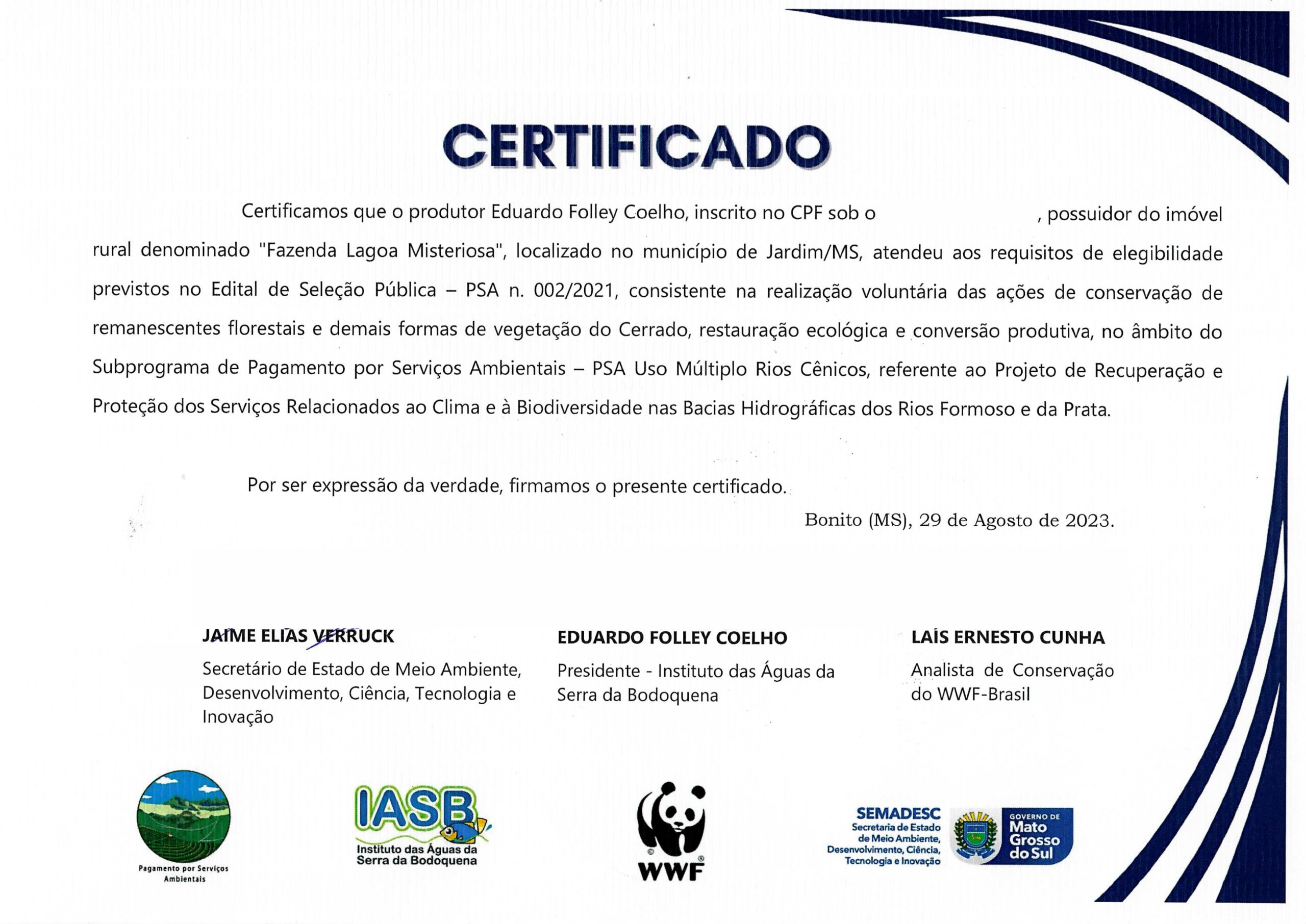 Certificação Ambiental: Grupo Rio da Prata reconhecido por suas ações sustentáveis