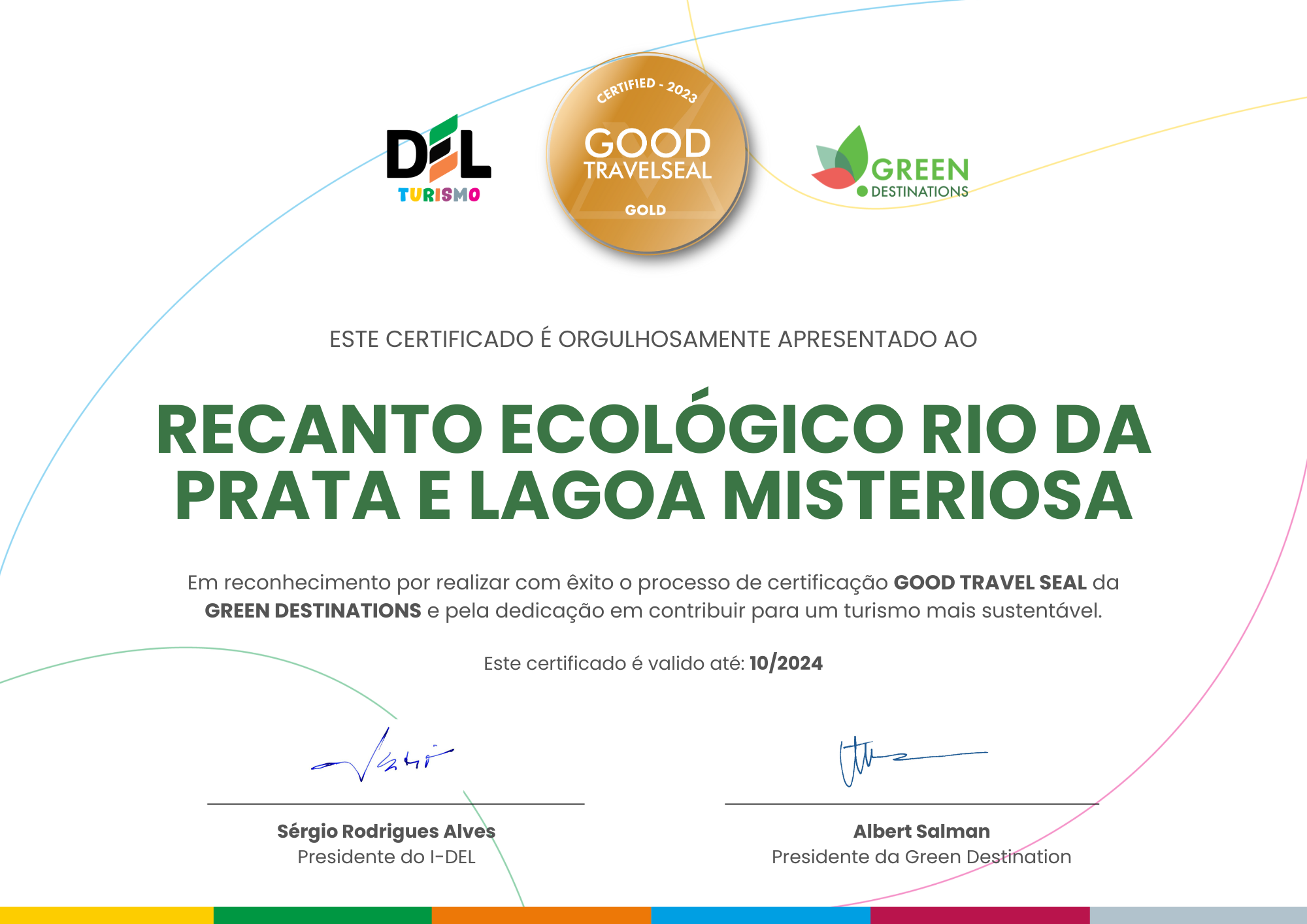 Lagoa Misteriosa e Recanto Ecológico Rio da Prata recebem Certificação Ouro de empreendimento turístico sustentável