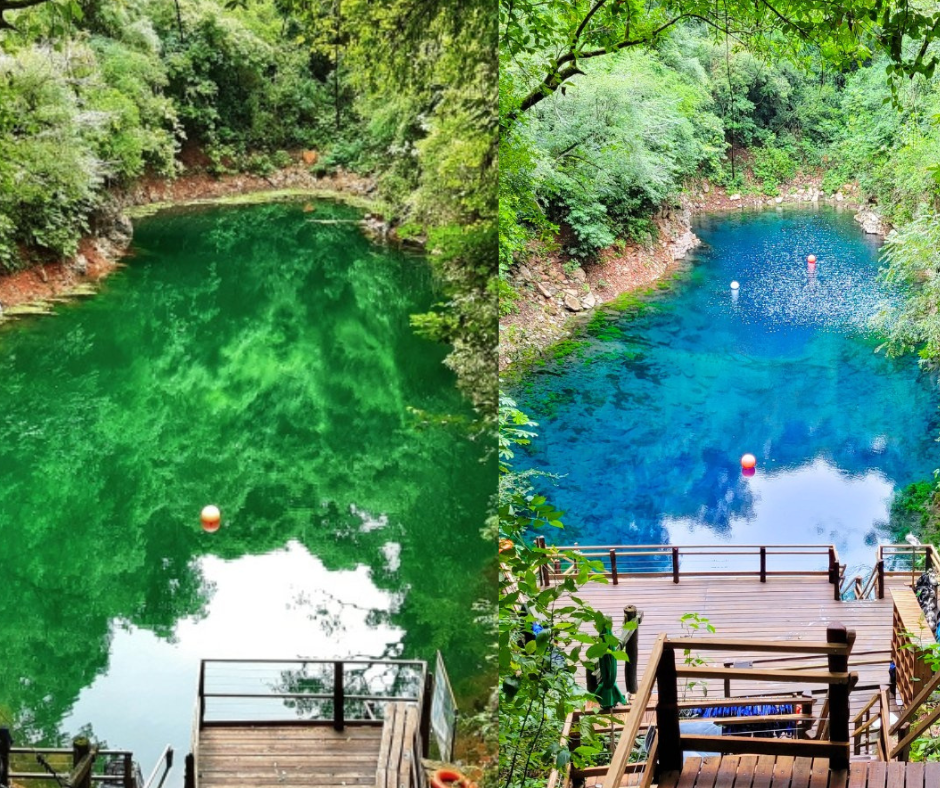 Lagoa Misteriosa muda de cor: o espetáculo natural que transforma o azul cristalino em verde-esmeralda